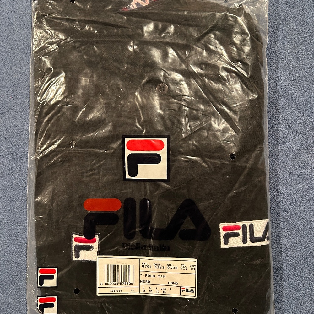 Brand new with tags original 80's vintage unopened Biella-Italia fila MED polo